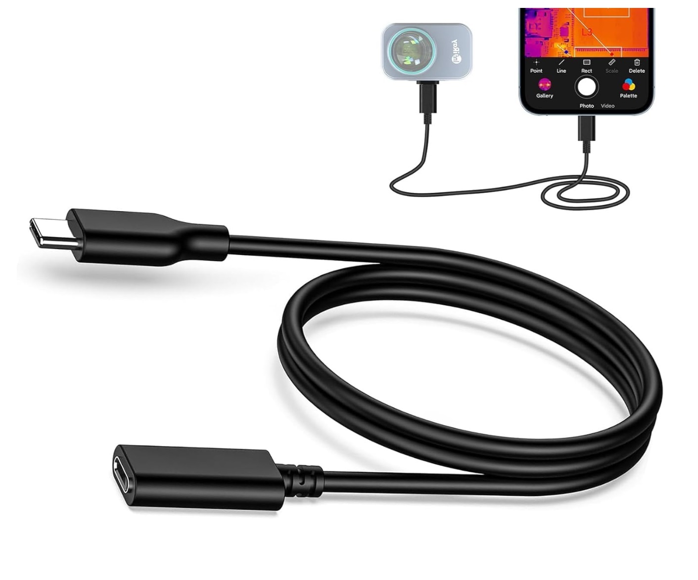 USB-C (Male) to Lightning (Female) 50cm Cable